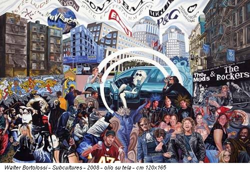 Walter Bortolossi - Subcultures - 2008 - olio su tela - cm 120x165