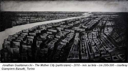 Jonathan Guaitamacchi - The Mother City (particolare) - 2010 - mix su tela - cm 200x300 - courtesy Giampiero Biasutti, Torino
