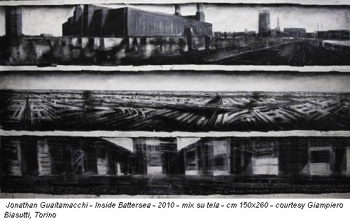 Jonathan Guaitamacchi - Inside Battersea - 2010 - mix su tela - cm 150x260 - courtesy Giampiero Biasutti, Torino