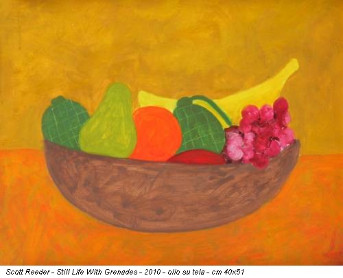 Scott Reeder - Still Life With Grenades - 2010 - olio su tela - cm 40x51