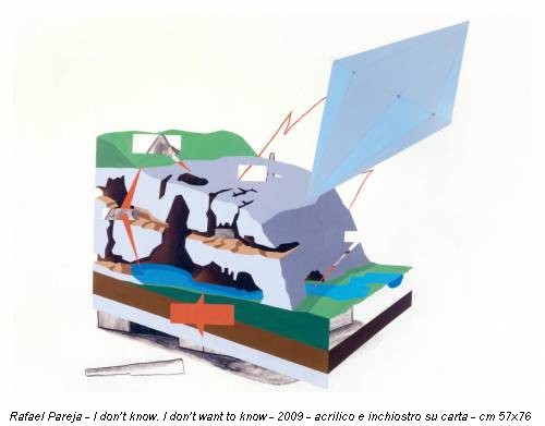 Rafael Pareja - I don’t know. I don’t want to know - 2009 - acrilico e inchiostro su carta - cm 57x76