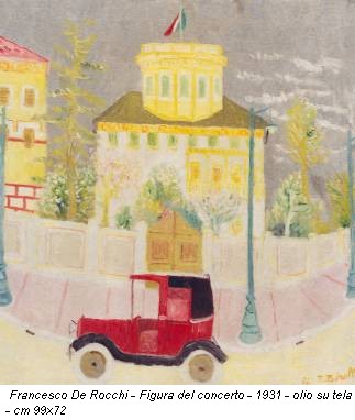 Francesco De Rocchi - Figura del concerto - 1931 - olio su tela - cm 99x72