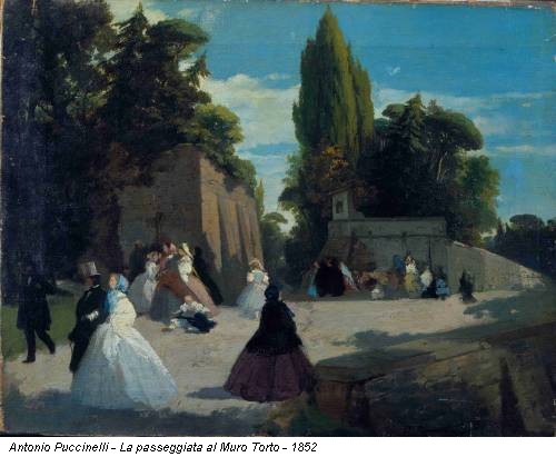 Antonio Puccinelli - La passeggiata al Muro Torto - 1852
