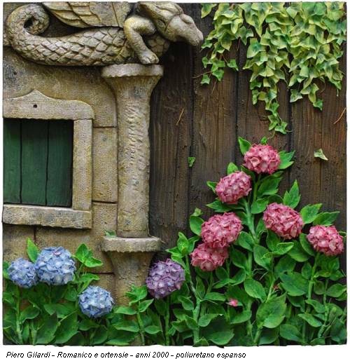Piero Gilardi - Romanico e ortensie - anni 2000 - poliuretano espanso
