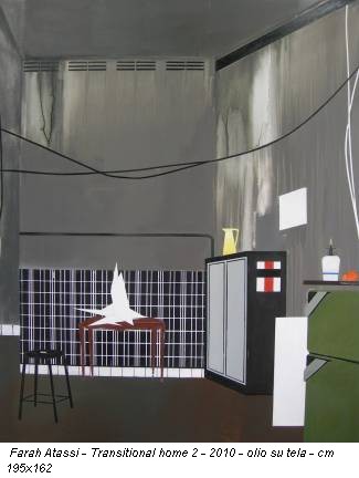 Farah Atassi - Transitional home 2 - 2010 - olio su tela - cm 195x162