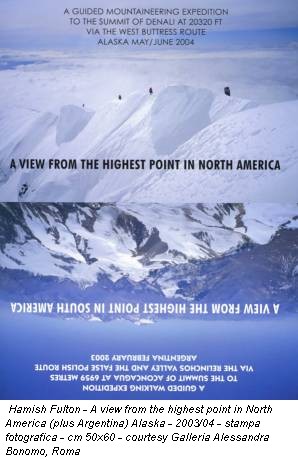 Hamish Fulton - A view from the highest point in North America (plus Argentina) Alaska - 2003/04 - stampa fotografica - cm 50x60 - courtesy Galleria Alessandra Bonomo, Roma