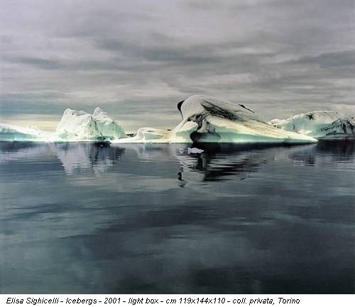 Elisa Sighicelli - Icebergs - 2001 - light box - cm 119x144x110 - coll. privata, Torino