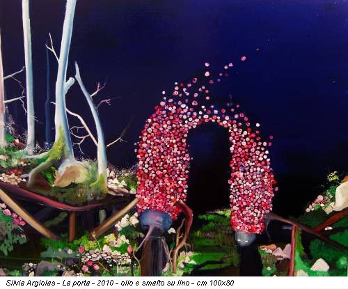 Silvia Argiolas - La porta - 2010 - olio e smalto su lino - cm 100x80