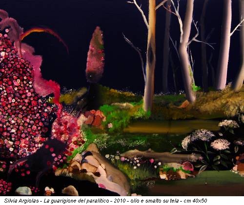 Silvia Argiolas - La guarigione del paralitico - 2010 - olio e smalto su tela - cm 40x50