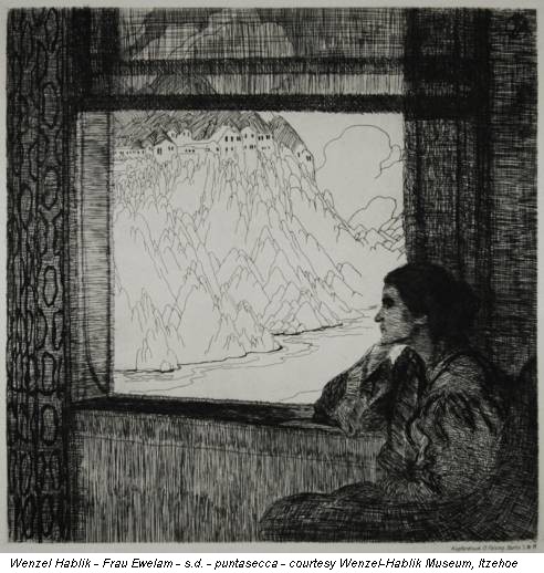 Wenzel Hablik - Frau Ewelam - s.d. - puntasecca - courtesy Wenzel-Hablik Museum, Itzehoe