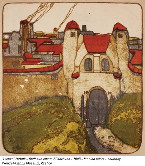 Wenzel Hablik - Blatt aus einem Bilderbuch - 1905 - tecnica mista - courtesy Wenzel-Hablik Museum, Itzehoe