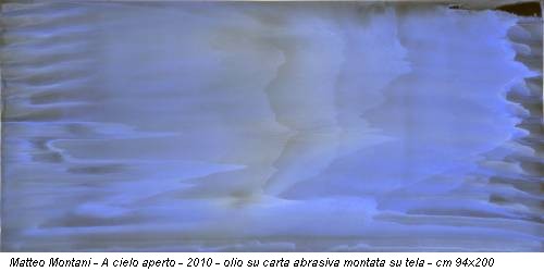 Matteo Montani - A cielo aperto - 2010 - olio su carta abrasiva montata su tela - cm 94x200