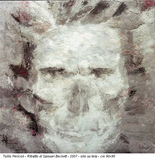 Tullio Pericoli - Ritratto di Samuel Beckett - 2007 - olio su tela - cm 90x90