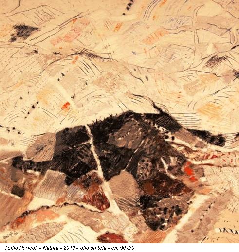 Tullio Pericoli - Natura - 2010 - olio su tela - cm 90x90