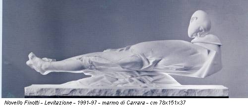 Novello Finotti - Levitazione - 1991-97 - marmo di Carrara - cm 78x151x37