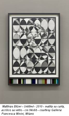 Matthias Bitzer - Untitled - 2010 - matita su carta, acrilico su vetro - cm 94x68 - courtesy Galleria Francesca Minini, Milano
