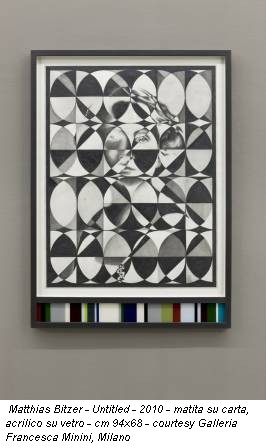 Matthias Bitzer - Untitled - 2010 - matita su carta, acrilico su vetro - cm 94x68 - courtesy Galleria Francesca Minini, Milano