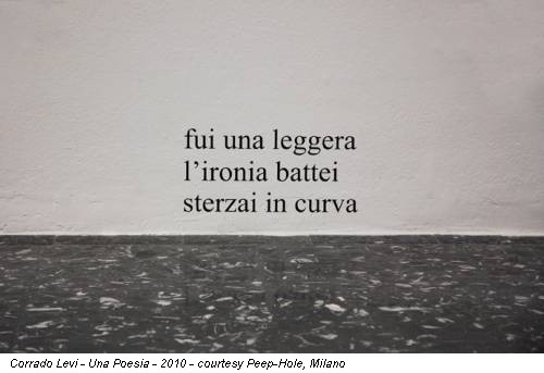 Corrado Levi - Una Poesia - 2010 - courtesy Peep-Hole, Milano