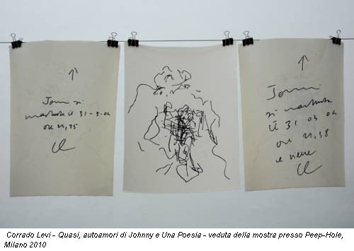 Corrado Levi - Quasi, autoamori di Johnny e Una Poesia - veduta della mostra presso Peep-Hole, Milano 2010