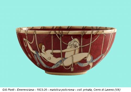 Giò Ponti - Emerenziana - 1923-26 - maiolica policroma - coll. privata, Cerro di Laveno (VA)