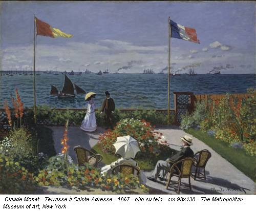 Claude Monet - Terrasse à Sainte-Adresse - 1867 - olio su tela - cm 98x130 - The Metropolitan Museum of Art, New York