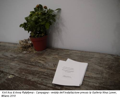 Kiril Ass & Anna Ratafyeva - Campagna - veduta dell’installazione presso la Galleria Nina Lumer, Milano 2010