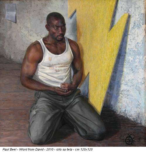 Paul Beel - Word from David - 2010 - olio su tela - cm 120x120