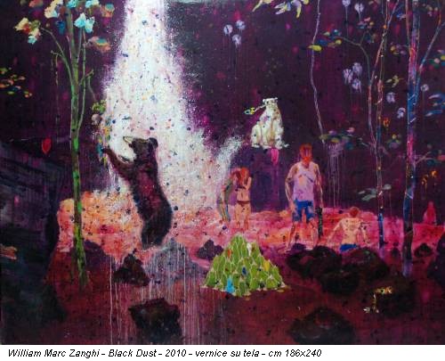 William Marc Zanghi - Black Dust - 2010 - vernice su tela - cm 186x240