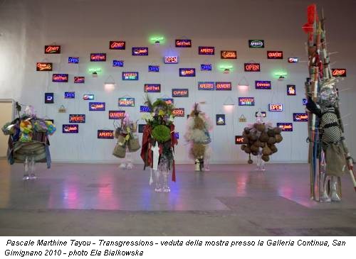Pascale Marthine Tayou - Transgressions - veduta della mostra presso la Galleria Continua, San Gimignano 2010 - photo Ela Bialkowska