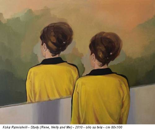 Koka Ramishvili - Study (Rene, Nelly and Me) - 2010 - olio su tela - cm 80x100