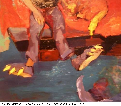 Michael Ajerman - Scary Monsters - 2009 - olio su lino - cm 102x122