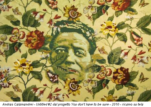 Andras Calamandrei - Untitled #2 dal progetto You don’t have to be sure - 2010 - ricamo su tela