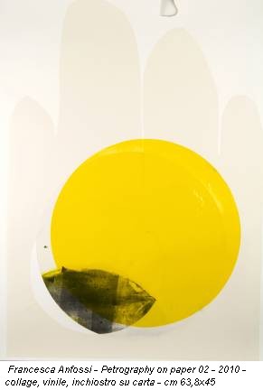 Francesca Anfossi - Petrography on paper 02 - 2010 - collage, vinile, inchiostro su carta - cm 63,8x45