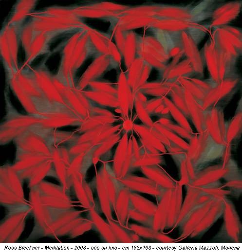 Ross Bleckner - Meditation - 2008 - olio su lino - cm 168x168 - courtesy Galleria Mazzoli, Modena