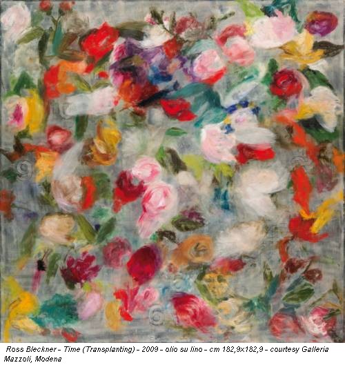 Ross Bleckner - Time (Transplanting) - 2009 - olio su lino - cm 182,9x182,9 - courtesy Galleria Mazzoli, Modena