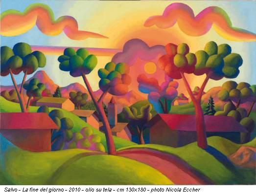 Salvo - La fine del giorno - 2010 - olio su tela - cm 130x180 - photo Nicola Eccher