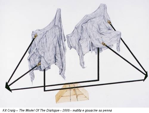 Kit Craig – The Model Of The Dialogue - 2008 - matita e gouache su penna