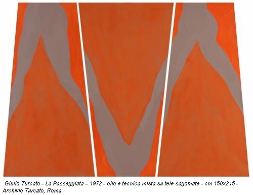 Giulio Turcato - La Passeggiata – 1972 - olio e tecnica mista su tele sagomate - cm 150x215 - Archivio Turcato, Roma