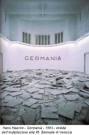Hans Haacke - Germania - 1993 - veduta dell’installazione alla 45. Biennale di Venezia