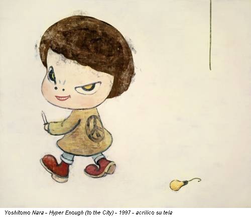 Yoshitomo Nara - Hyper Enough (to the City) - 1997 - acrilico su tela