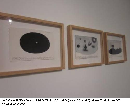 Nedko Solakov - acquerelli su carta, serie di 9 disegni - cm 19x28 ognuno - courtesy Nomas Foundation, Roma