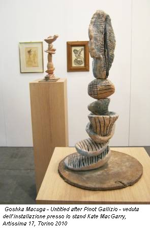Goshka Macuga - Untitled after Pinot Gallizio - veduta dell’installazione presso lo stand Kate MacGarry, Artissima 17, Torino 2010