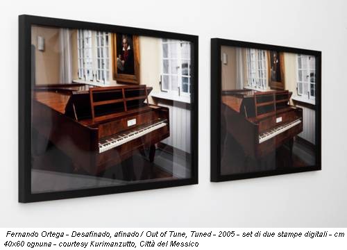 Fernando Ortega - Desafinado, afinado / Out of Tune, Tuned - 2005 - set di due stampe digitali - cm 40x60 ognuna - courtesy Kurimanzutto, Città del Messico