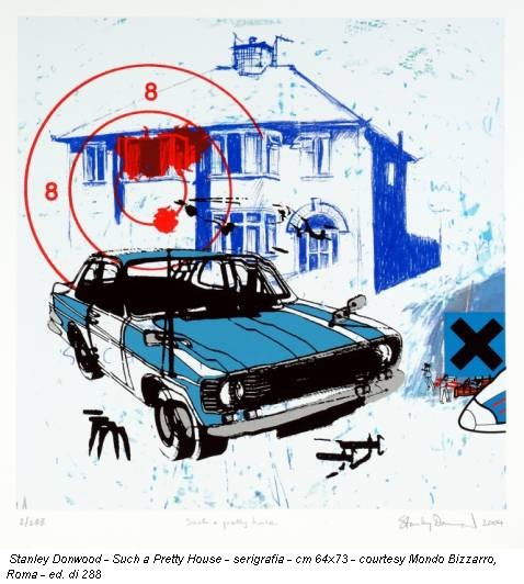 Stanley Donwood - Such a Pretty House - serigrafia - cm 64x73 - courtesy Mondo Bizzarro, Roma - ed. di 288