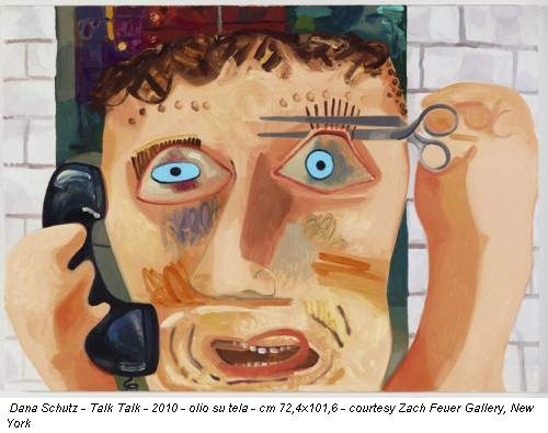 Dana Schutz - Talk Talk - 2010 - olio su tela - cm 72,4x101,6 - courtesy Zach Feuer Gallery, New York
