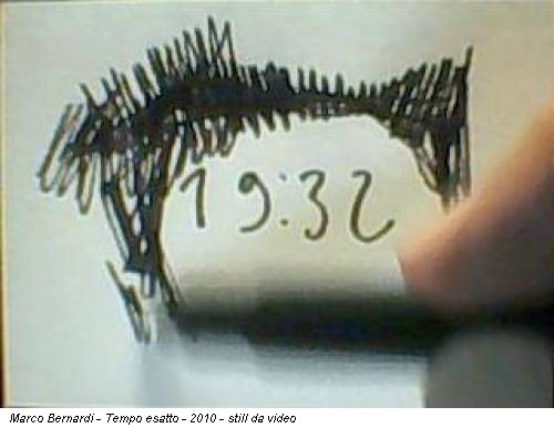 Marco Bernardi - Tempo esatto - 2010 - still da video