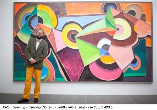 Anton Henning - Interieur No. 403 - 2008 - olio su tela - cm 230,7x403,5
