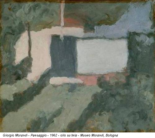 Giorgio Morandi - Paesaggio - 1962 - olio su tela - Museo Morandi, Bologna