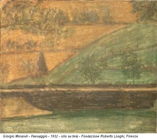 Giorgio Morandi - Paesaggio - 1932 - olio su tela - Fondazione Roberto Longhi, Firenze