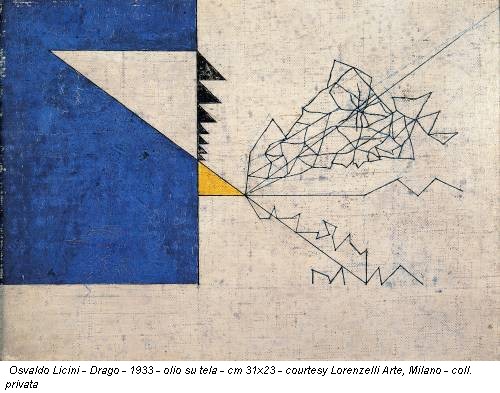 Osvaldo Licini - Drago - 1933 - olio su tela - cm 31x23 - courtesy Lorenzelli Arte, Milano - coll. privata